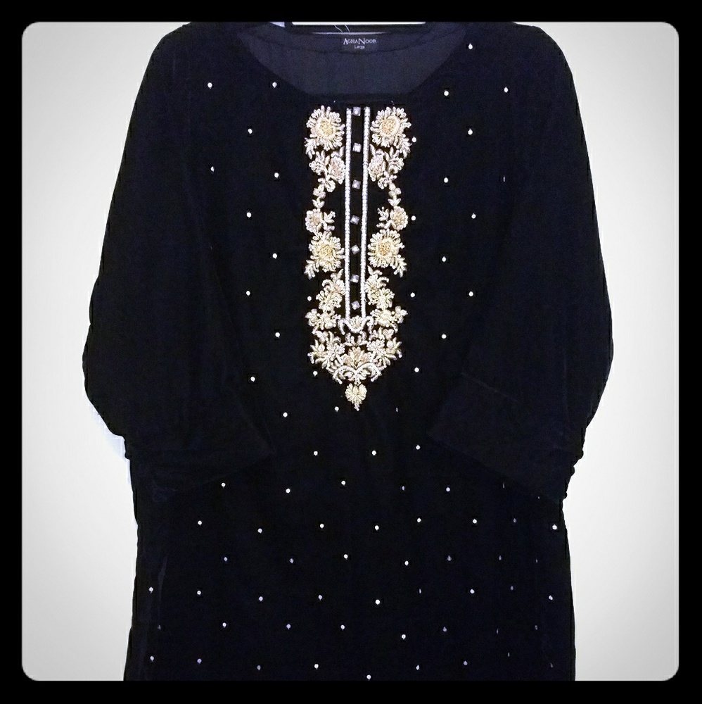 Agha Noor designer velvet Kurti or top